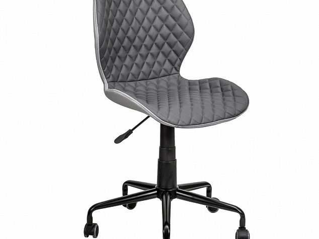 Кресло поворотное DELFIN, ECO/ткань, серый фото с ценой