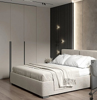 Спальня в стиле Лофт в серых оттенках на заказ фото мебели