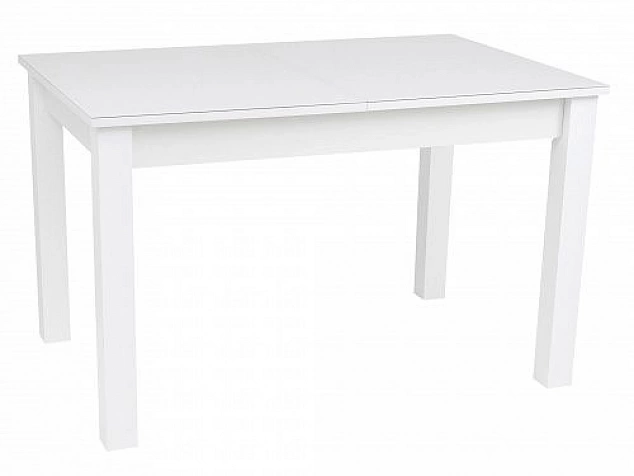 Стол раздвижной ВАСАНТИ-С, 120(160)*80*75, Белый глянец/белый фото с ценой. Мебельный уют.