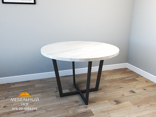 Кухонный круглый стол в стиле "Лофт" фото с ценой. Мебельный уют.