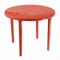 Стол круглый 900мм, красный, РФ. Мебель для сада