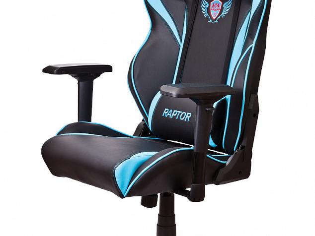 Кресло поворотное RAPTOR, ECO, черный+синий фото с ценой