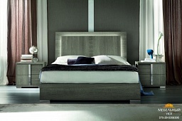 Спальня с нордическим характером на заказ фото мебели