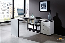 Рабочий стол с отделениями для папок и бумаг в стиле модерн на заказ фото мебели