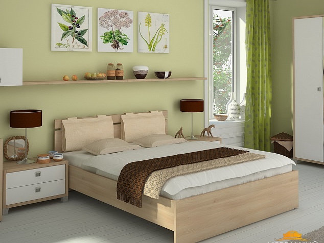 Спальня, стилизованная под загородный домик фото с ценой. Мебельный уют.
