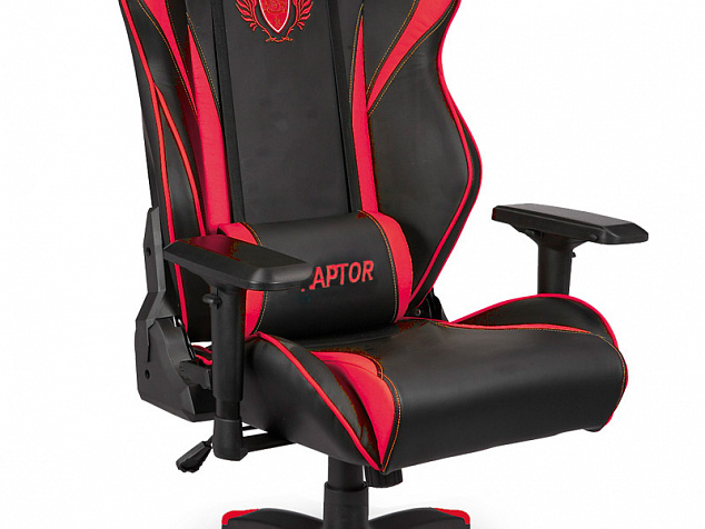 Кресло поворотное RAPTOR, ECO, черный+красный фото с ценой