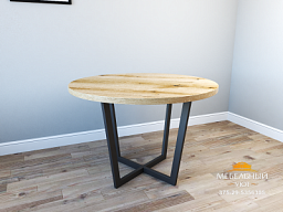 Круглый стол с металлическим основанием на заказ фото мебели
