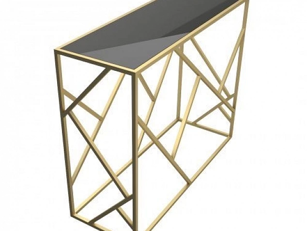 Стол-Консоль ГРАЦИЯ, 103*40*85, черный/золотой фото с ценой. Мебельный уют.